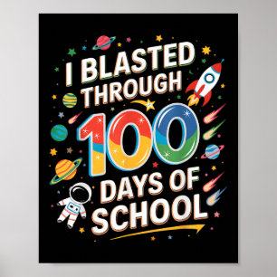 Póster Pasé 100 días en la escuela 100° día