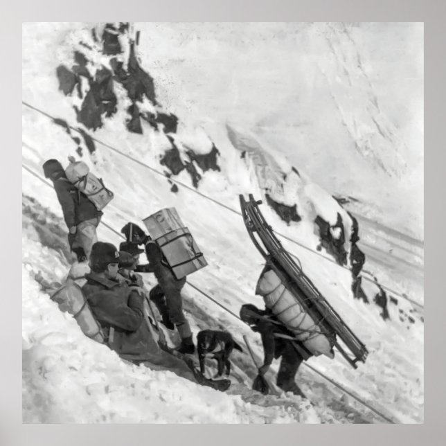 Póster Pase Chilkoot - Fiebre del Oro Yukón 1898 (Frente)