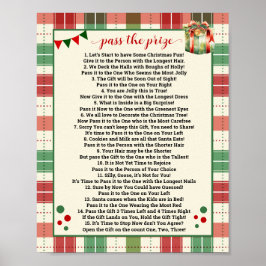 Póster Pase el Rótulo de juego de Navidades de poesía de 