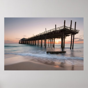 Póster Paseador abandonado en el mar