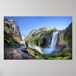 Póster Paseador de caída vernal y arcoiris - Yosemite