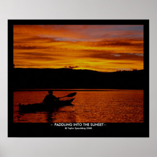 Póster Paseando al atardecer - Con barra de título