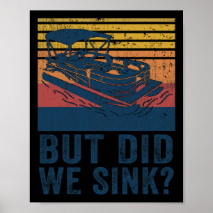 Póster Paseando en barco pero ¿nos hundimos capitán de po