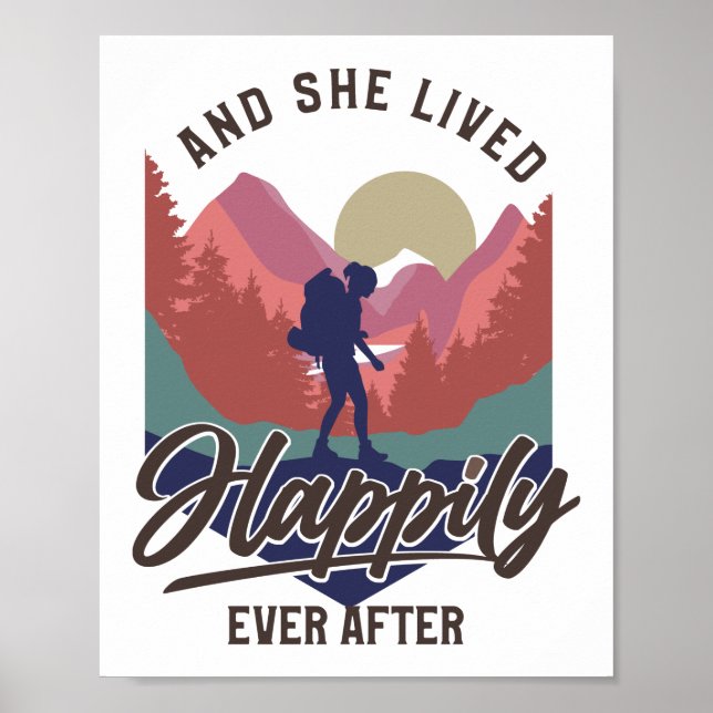 Póster Paseando Por La Montaña Y Vivió Feliz Después De (Frente)