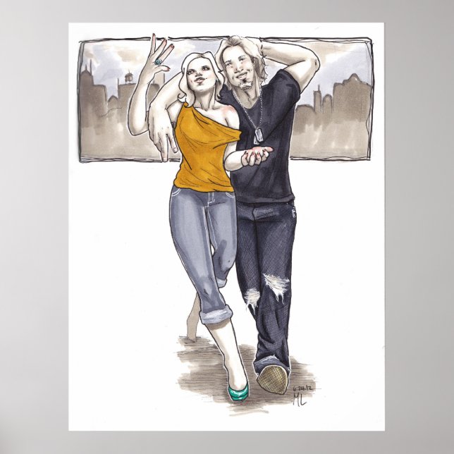 Póster Pasear por la ciudad (Frente)