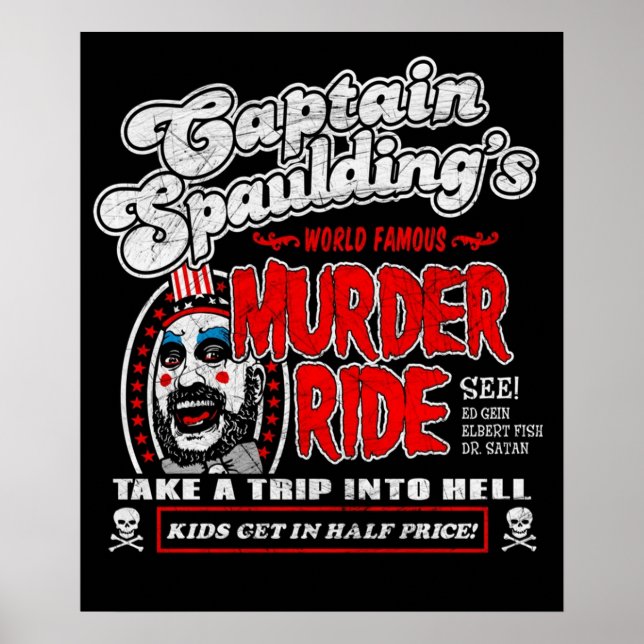 Póster Paseo Asesino del Capitán Spaulding (Frente)