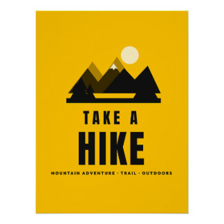 Póster Paseo Aventura Montaña Hiking Pared Exterior