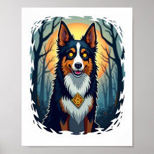 Póster Paseo Collie Maldito