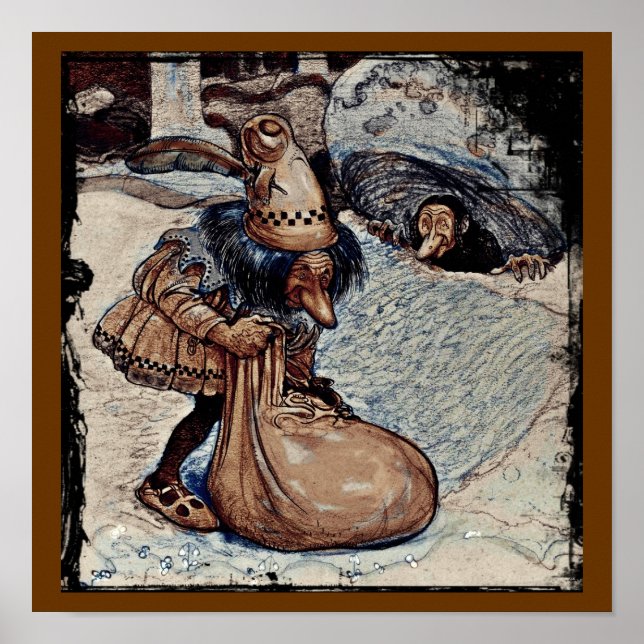 Póster Paseo con su mano en una bolsa (Frente)