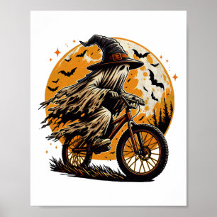 Póster Paseo de disfraces de Halloween aterradores en bic