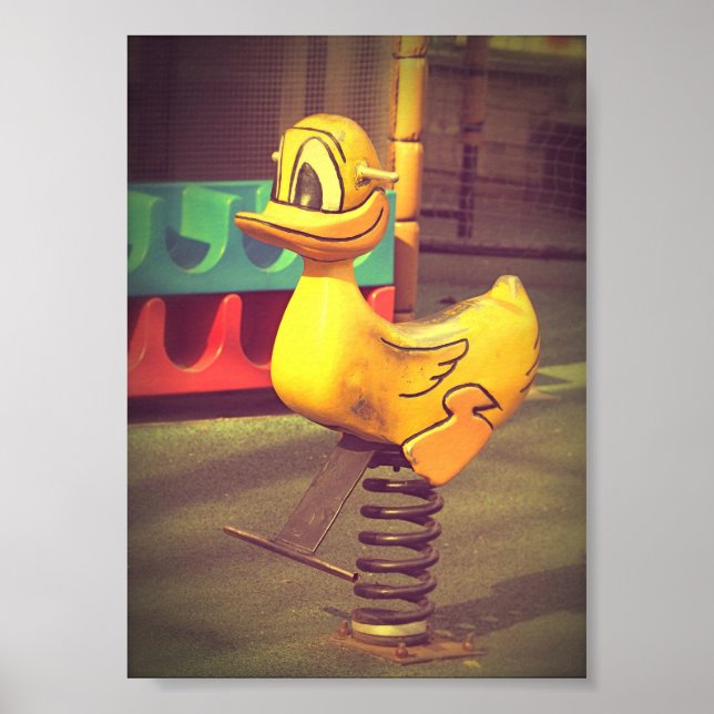 Póster Paseo de juego del pato amarillo (Frente)