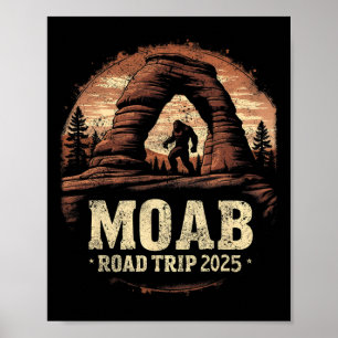 Póster Paseo de Moab Bigfoot Vintage Paseo por carretera