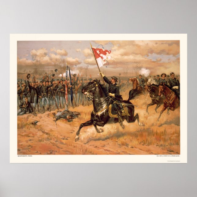 Póster Paseo de Sheridan por L. Prang & Company 1886 (Frente)