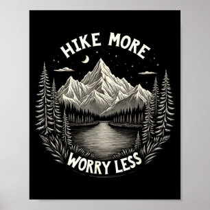 Póster Paseo divertido más caminata humor de excursionist