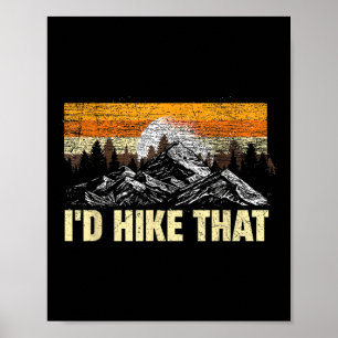 Póster Paseo divertido por la montaña Id caminata al aire