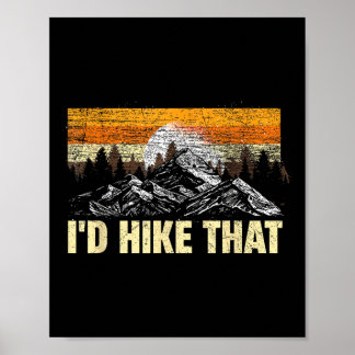 Póster Paseo divertido por la montaña Id caminata al aire