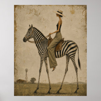 Póster Paseo Dominical en una Cebra