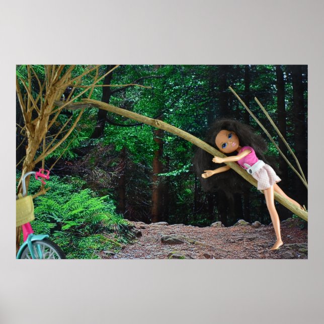 Póster Paseo en bicicleta al bosque (Frente)