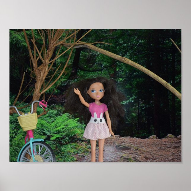 Póster Paseo en bicicleta al bosque (Frente)