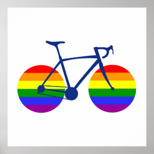 Póster Paseo en bicicleta con orgullo