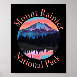 Póster Paseo en coche de Mount Rainier Tacoma Tahoma Seat