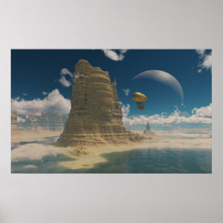 Póster Paseo en globo por el espacio