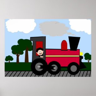 Póster Paseo en tren expreso