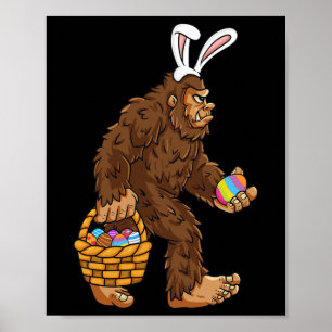 Póster Paseo Marítimo De Pascua Con Cesta De Huevos Niños
