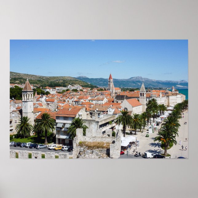 Póster Paseo marítimo de Trogir - Dalmacia, Croacia (Frente)