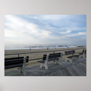Póster Paseo marítimo del parque NJ de Asbury