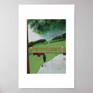 Póster Paseo marítimo escénico en el parque.