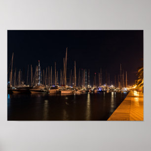 Póster Paseo Marítimo nocturno - Palma de Mallorca