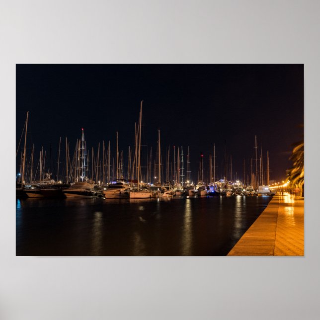 Póster Paseo Marítimo nocturno - Palma de Mallorca (Frente)
