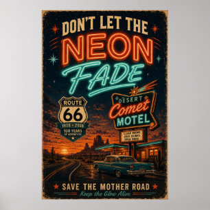 Póster Paseo Nocturno por el Motel del Centenario de la R