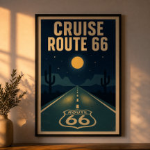 Paseo nocturno por la antigua ruta 66 del desierto