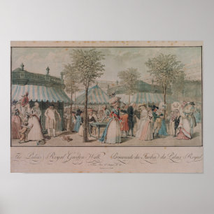 Póster Paseo por el Jardín Real del Palacio, 1787