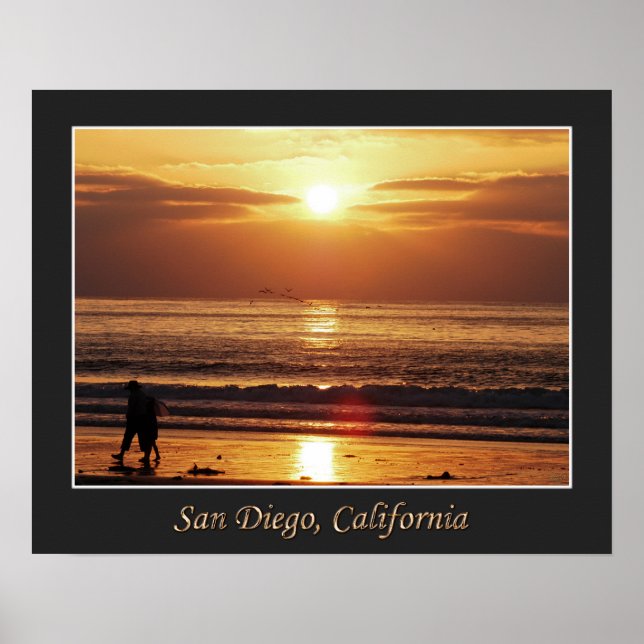 Póster Paseo por la playa (Frente)