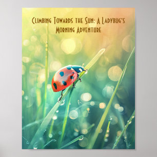 Póster Paseo por Sunshine: Ladybug en la mañana brillante