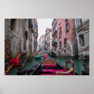 Póster Paseo Tradicional en góndola por el estrecho canal