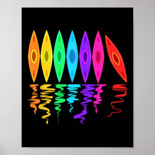 Póster Paseos en kayak Coloridos Para viaje en kayak Equi