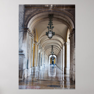 Póster Pasillo abovedado pulido, Portugal