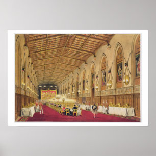 Póster Pasillo de San Jorge, castillo de Windsor, 1838