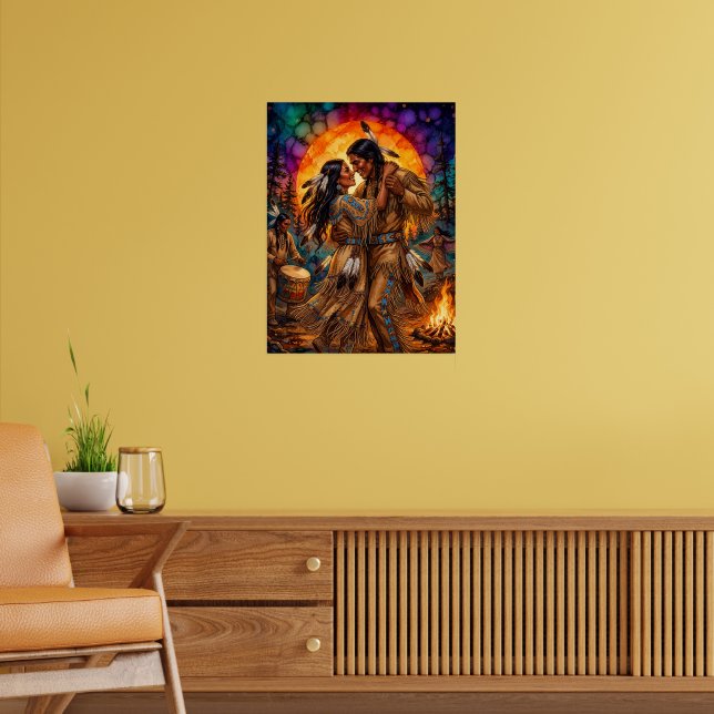 Póster Pasión Ardiente: Bailarines Nativos Americanos (Salón 2)