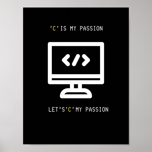 Póster Pasión por Programación en C (Frente)