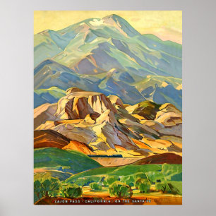 Póster Paso de Cajon, montañas, sur de California, EE. UU