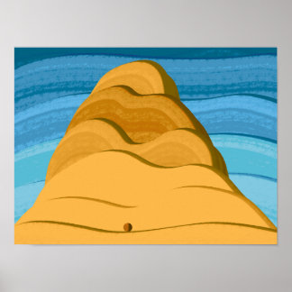Póster Paso de Fe Montaña Dorada Abstracta