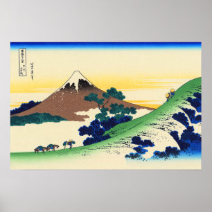 Póster Paso de Inume en la provincia de Kai Katsushika Ho