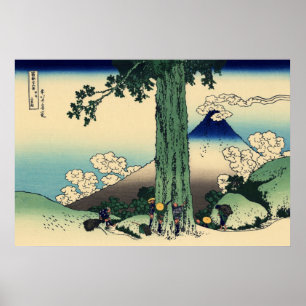 Póster Paso de Mishima en la provincia de Kai