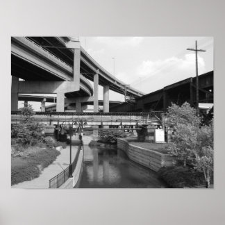 Póster Paso de tren y canal de Richmond