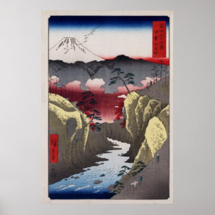 Póster Paso Hiroshige Inume en la provincia de Kai